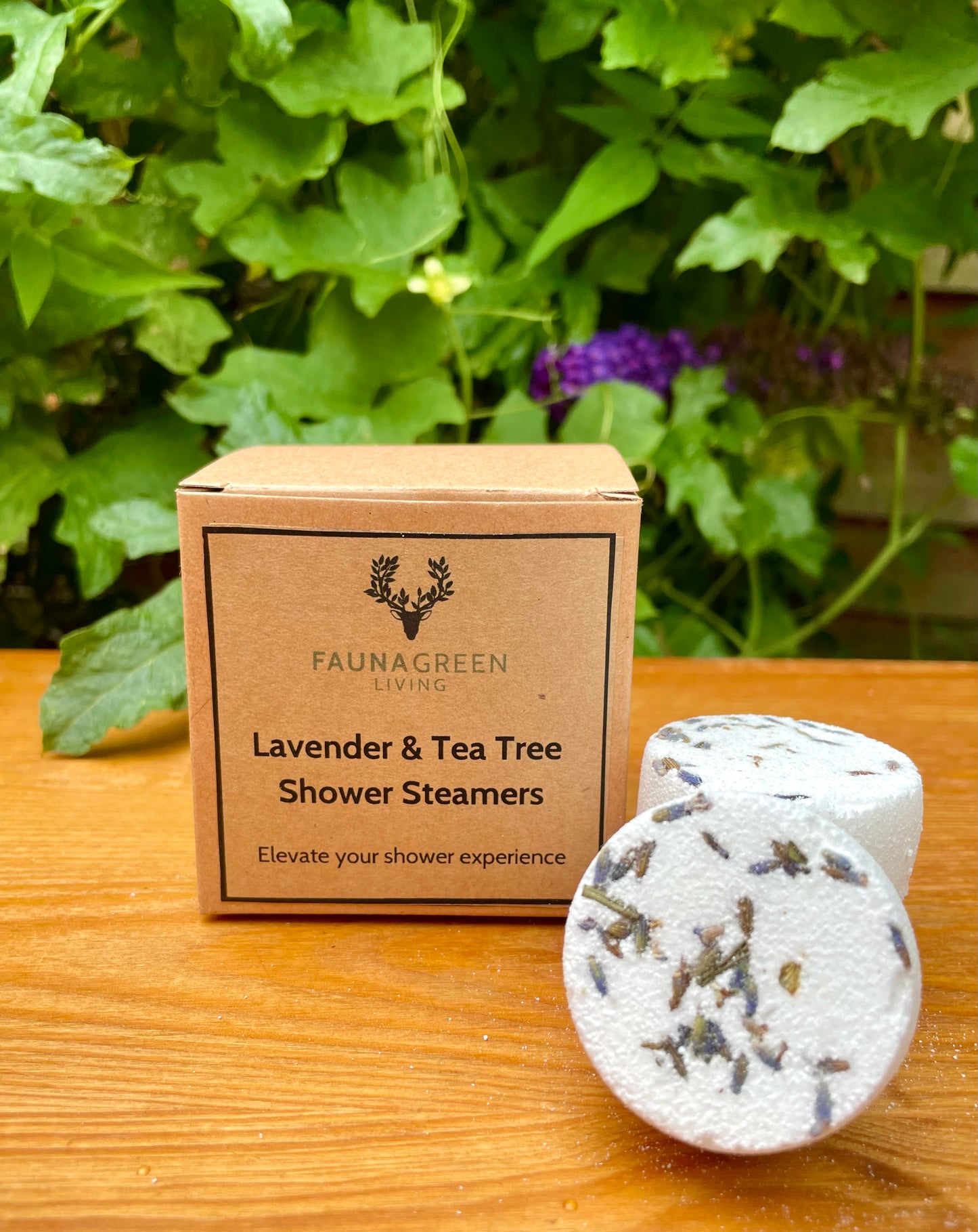 Lavender and Tea Tree Shower Steamer | Fauna Green Living