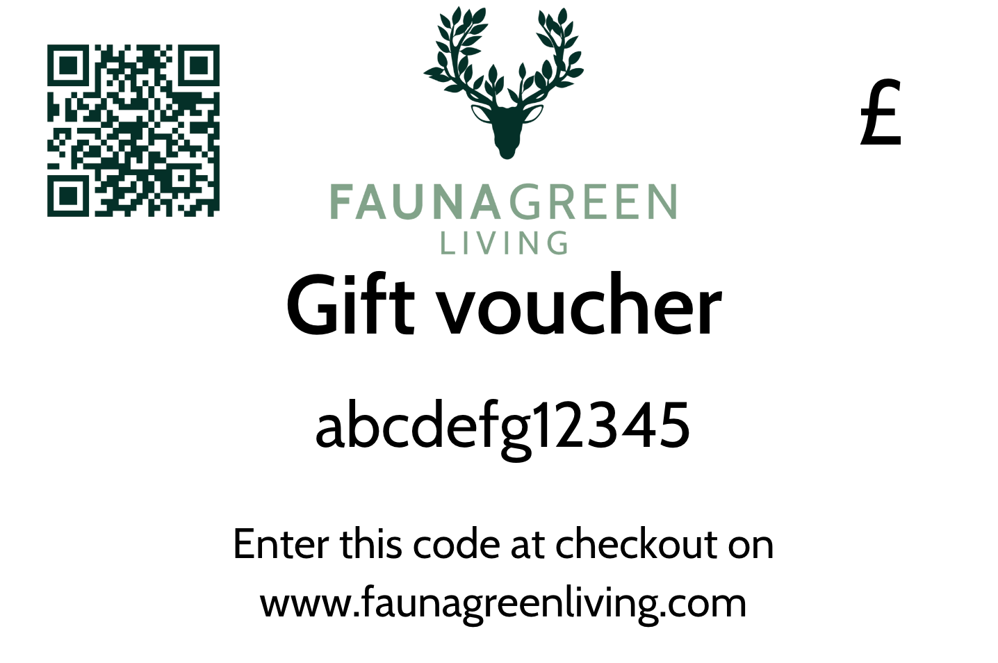 Gift Voucher Fauna Green Living